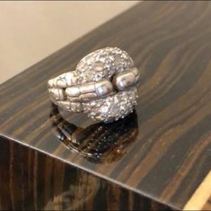 John Hardy White Topaz Silver Ring Size 7